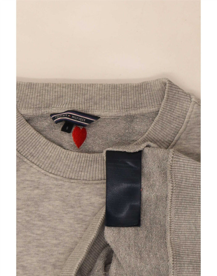 Pulover oversize crop pentru femei Tommy Hilfiger UK 10 mic gri