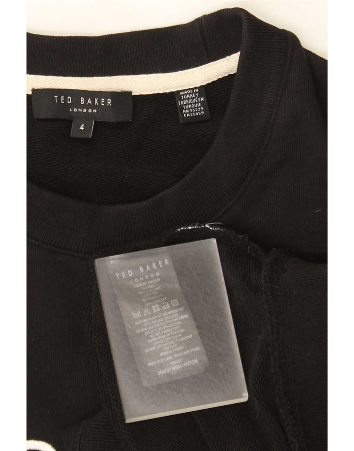 Hanorac grafic pentru bărbați Ted Baker Pulover Mărimea 4 Bumbac negru mare