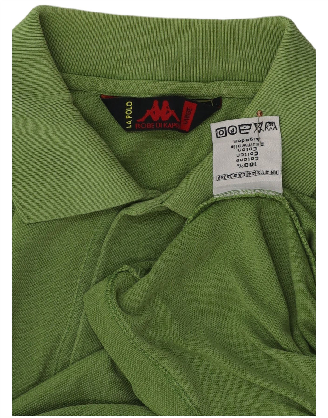 Cămașă polo pentru bărbați Kappa, bumbac verde mare