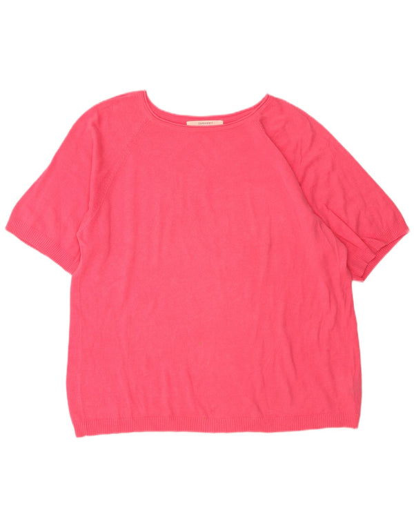 Zara Womens Oversized Boat Neck Jumper Sweater UK 14 Medium Pink