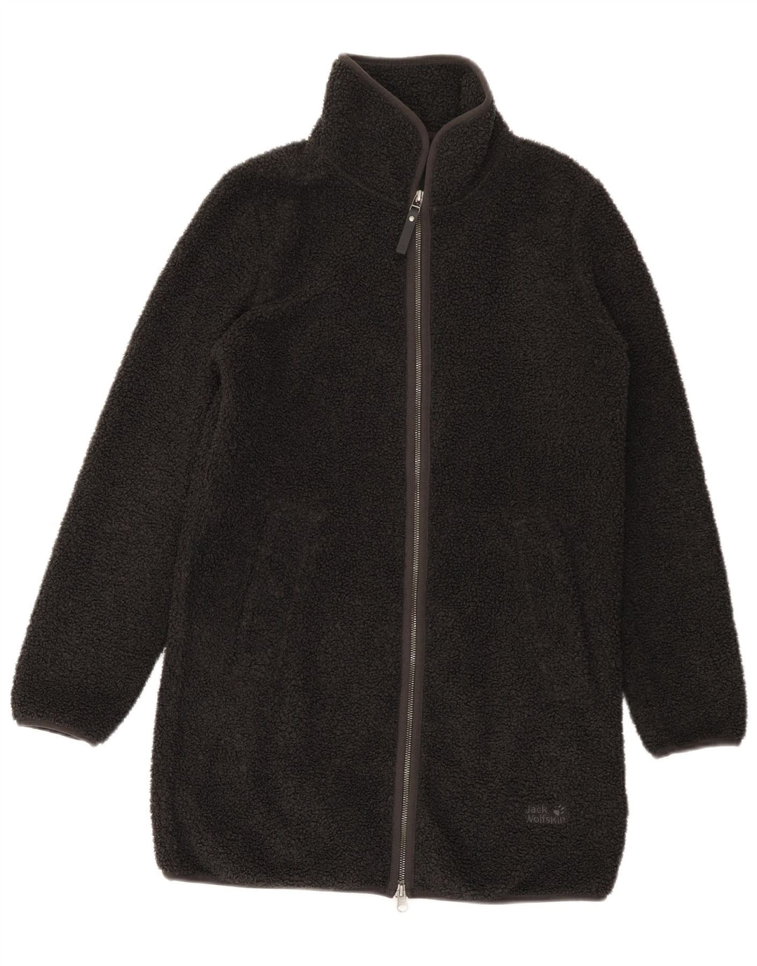 Jack Wolfskin pardesiu supradimensionat din lână pentru femei UK 6 XS poliester gri