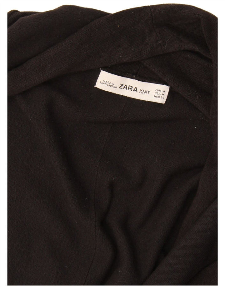 Pulover cardigan deschis pentru femei Zara UK 12 Medium Negru