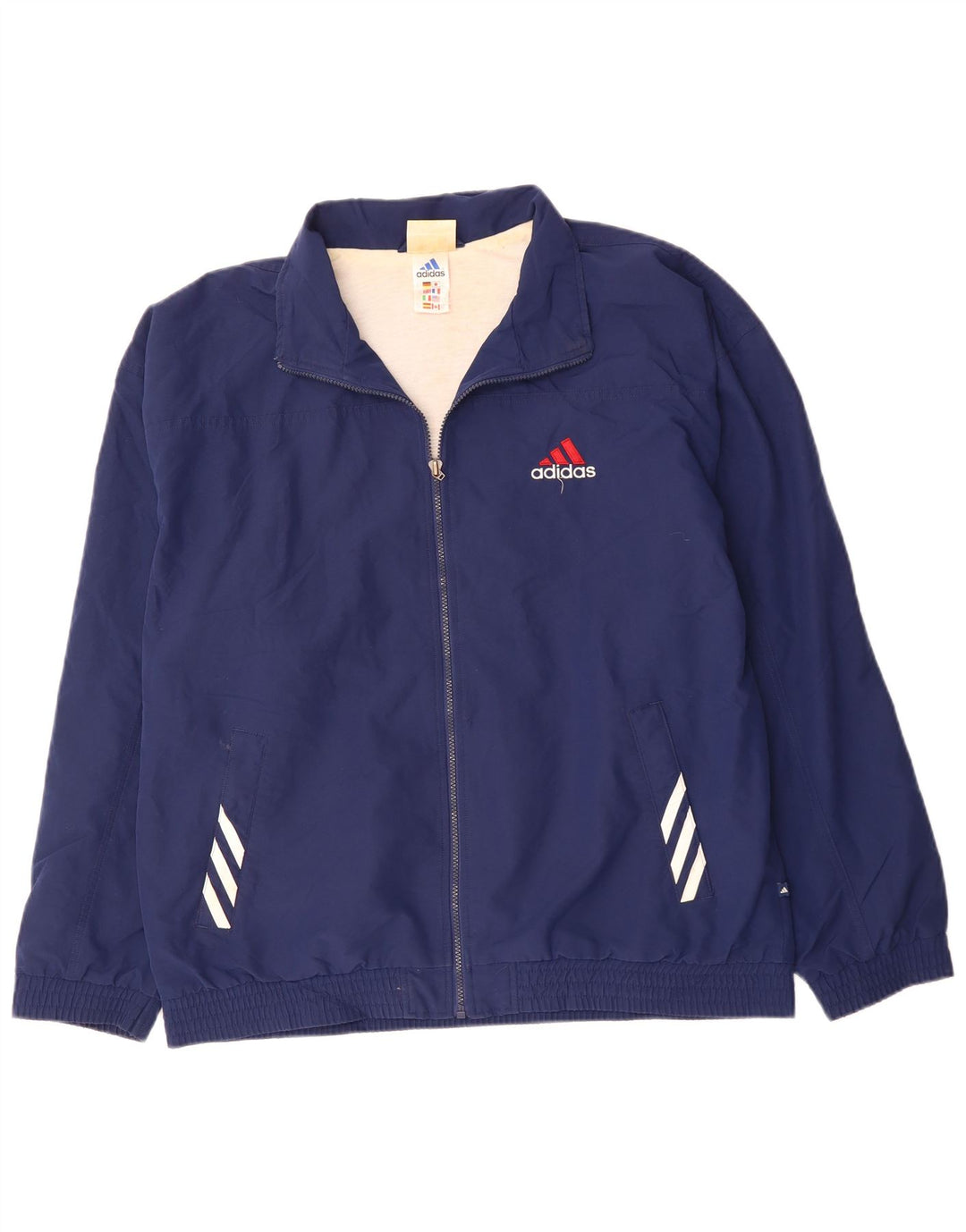 Jachetă de trening pentru bărbați Adidas UK 42/44 Poliester mare, albastru bleumarin
