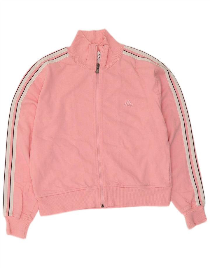 Jachetă Adidas Crop Trening Top Jacket UK 14 Bumbac Roz Mediu