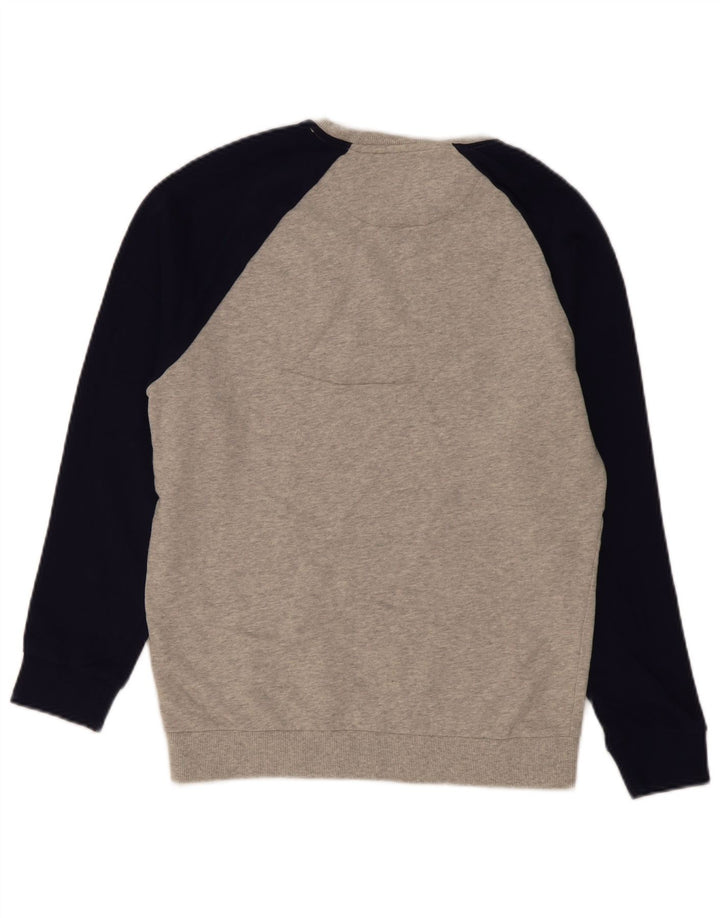 Hanorac pentru bărbați Lyle & Scott Pulover din bumbac color bloc, gri mediu