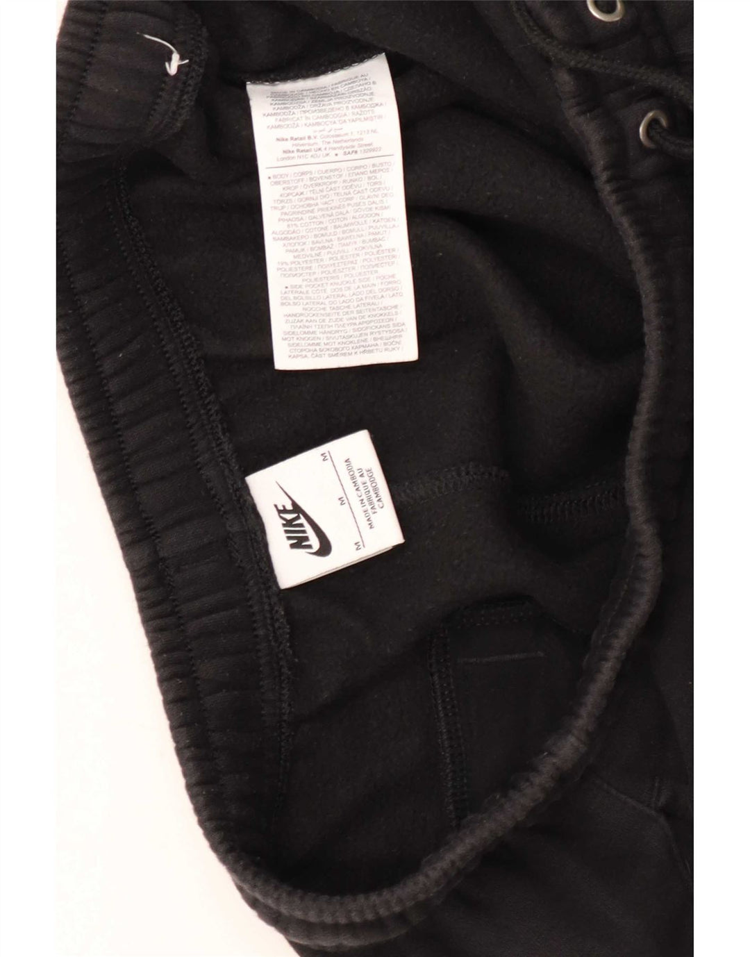 Pantaloni de trening Nike pentru bărbați Joggeri, bumbac mediu negru