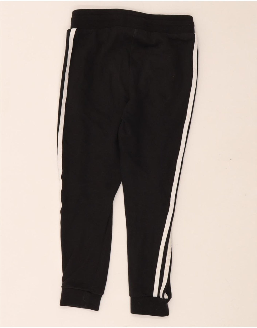Pantaloni de trening ADIDAS baieti Joggeri 7-8 ani bumbac negru