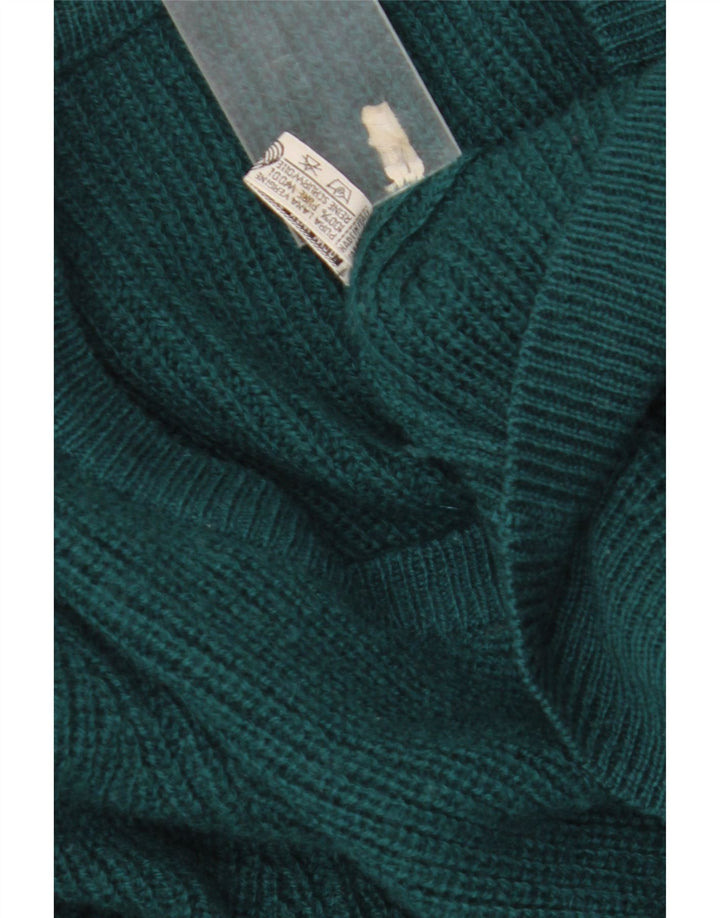 Cardigan Vintage pentru bărbați din lână verde mare