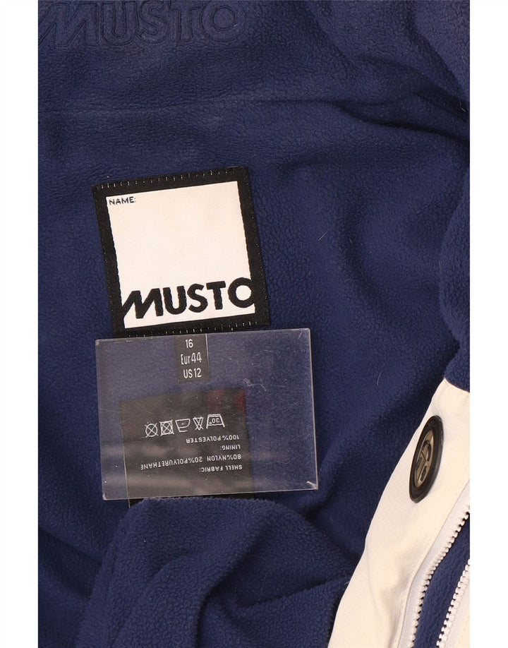 Jachetă Windbreaker pentru femei cu grafică Musto UK 16, mare, albastru, poliuretan
