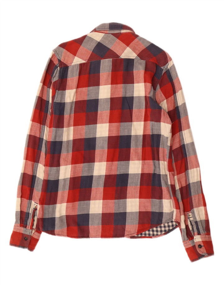 Cămașă de flanel pentru bărbați SCOTCH & SODA, bumbac cu carouri roșii medii