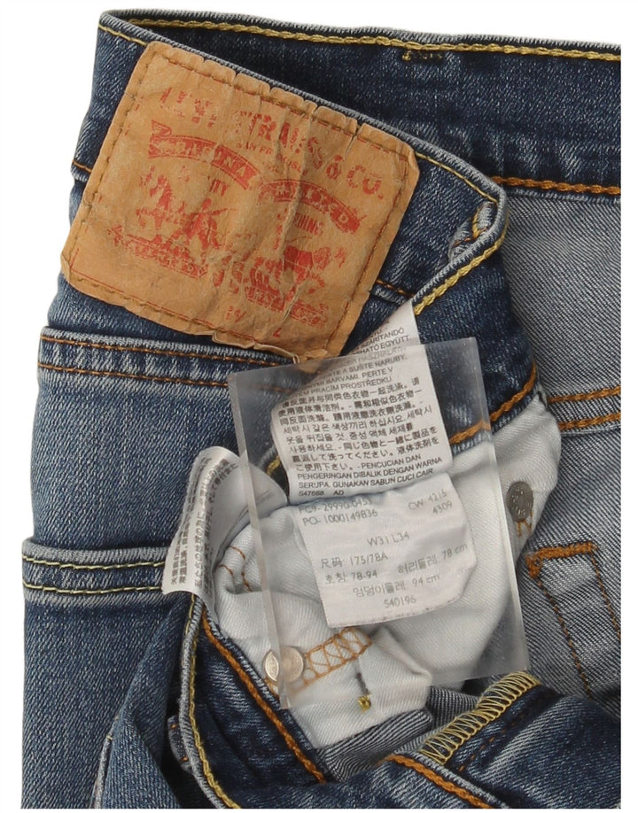 Blugi drepti pentru bărbați Levi's W31 L34 Bumbac albastru
