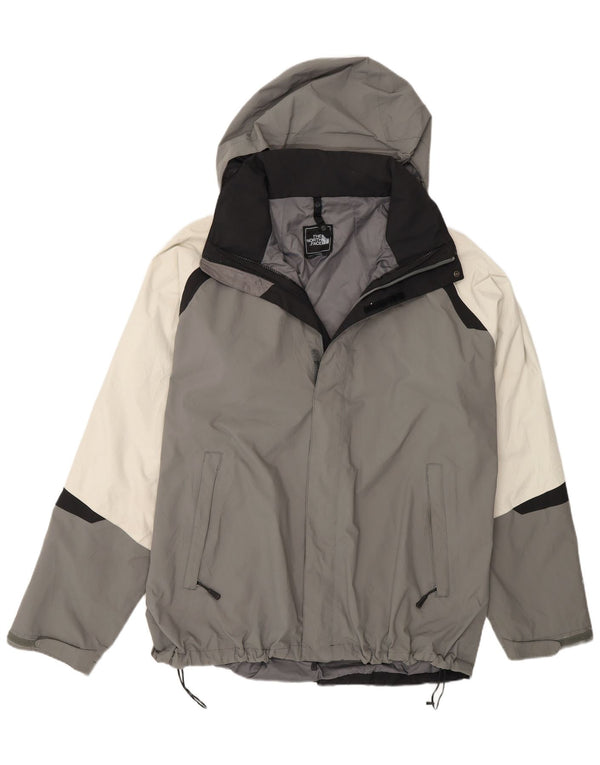 Jachetă de ploaie cu glugă pentru bărbați The North Face UK 42 XL, nailon color bloc, gri