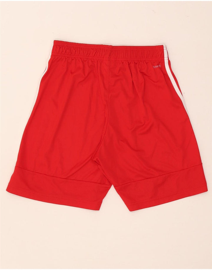 Pantaloni scurți sport pentru bărbați Adidas Climalite, poliester roșu mediu