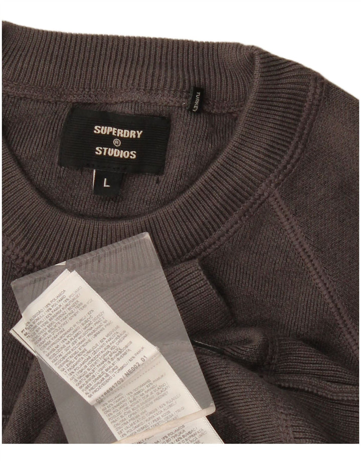 Pulover pentru bărbați Superdry Pulover mare, gri, bumbac