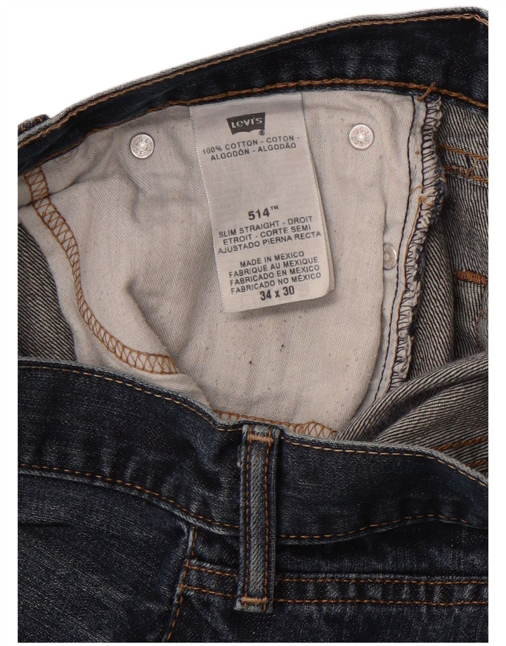 Blugi drepti Levi's 514 Slim Fit W34 L27 Blue Cotton Classic