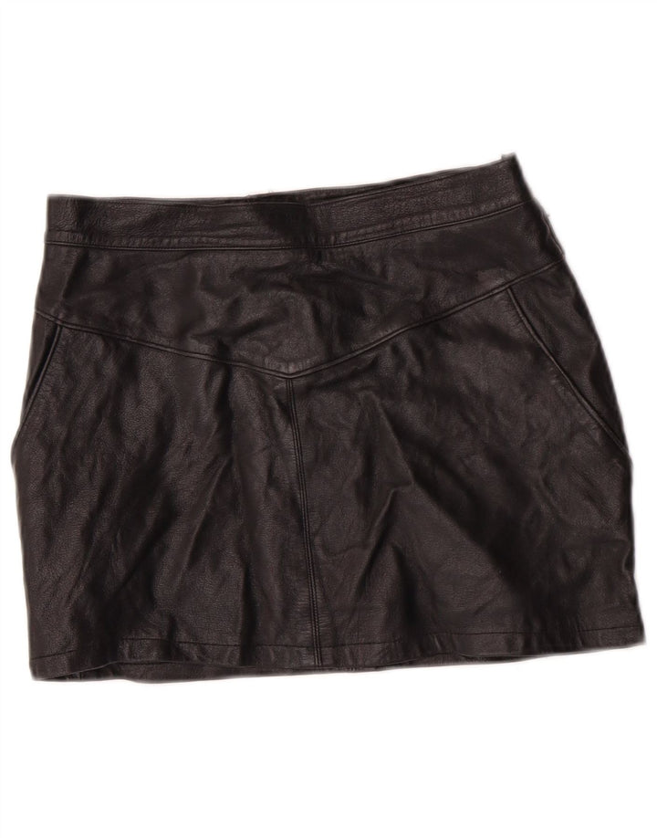 Fusta din piele pentru femei cu talie înaltă EMBASSY IT 46 Large W26 Piele neagră