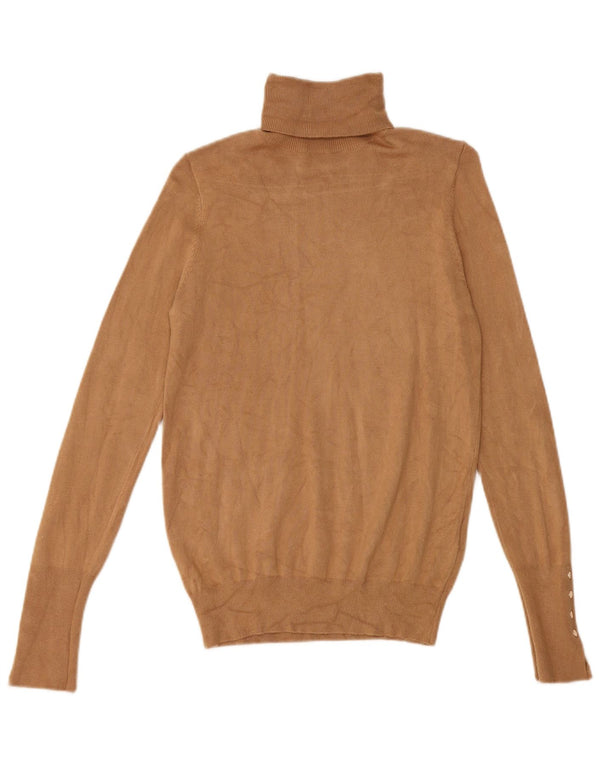 Pulover cu gât rulat Zara pentru femei UK 10 mic maro viscoză