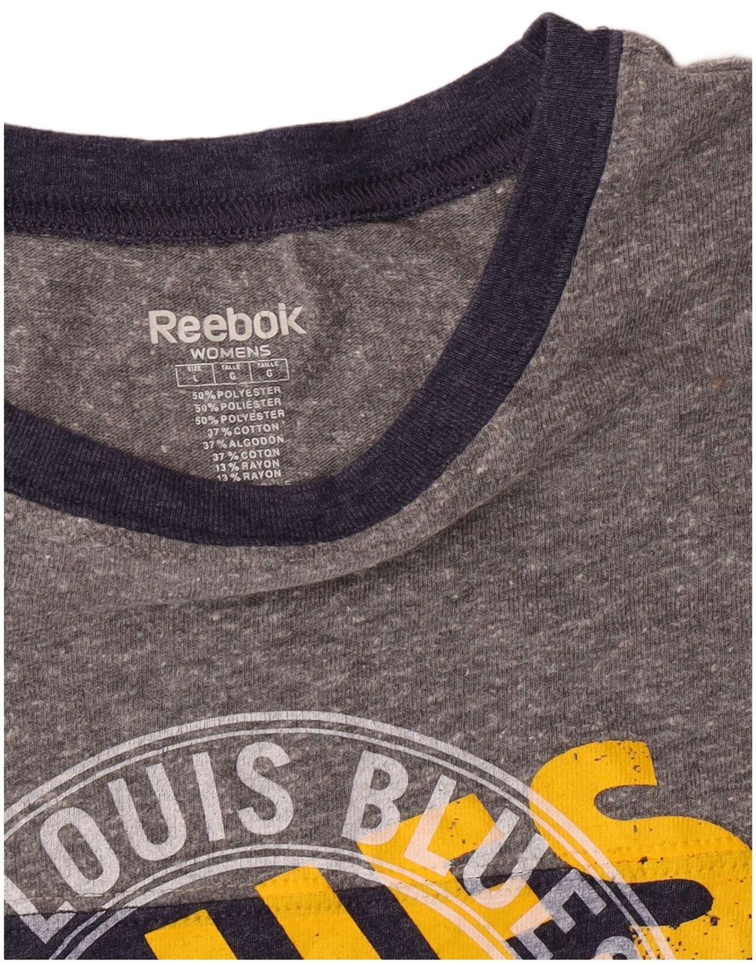 Tricou grafic Reebok pentru femei Top UK 14 mare poliester bleumarin