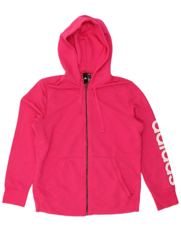 Pulover Adidas Graphic Zip pentru femei UK 20/22 XL bumbac roz