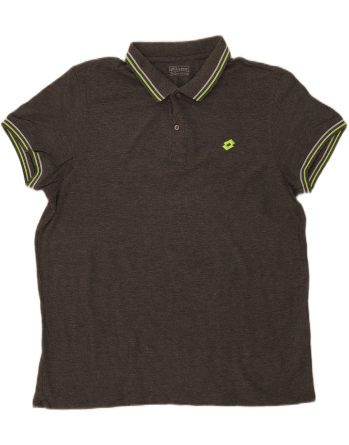 Tricou polo pentru bărbați Lotto 2XL bumbac gri