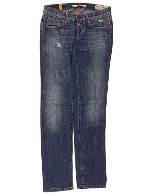 Meltin' Pot Blugi Distressed drepte Mendel pentru femei W26 L32 Bumbac albastru