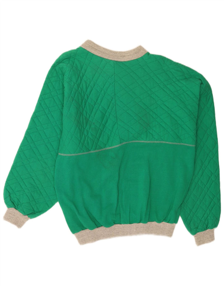 Hanorac vintage pentru bărbați cu grafic Pulover mare, verde, bumbac, retro