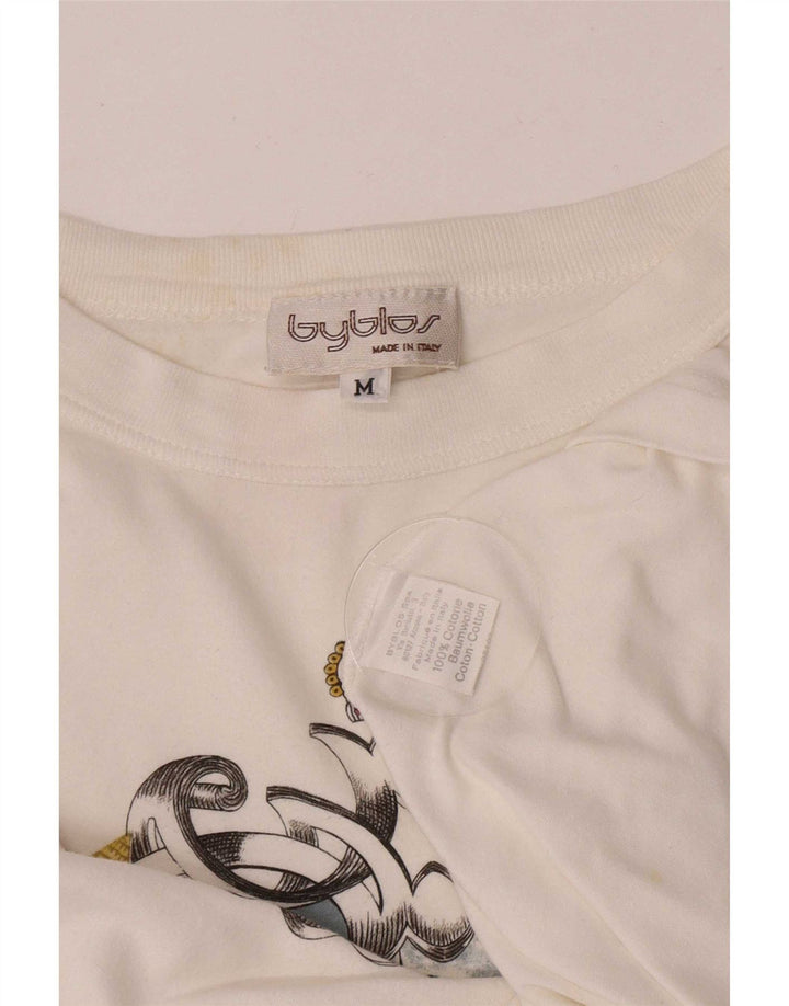 Tricou grafic pentru bărbați Byblos Top Medium Alb Bumbac