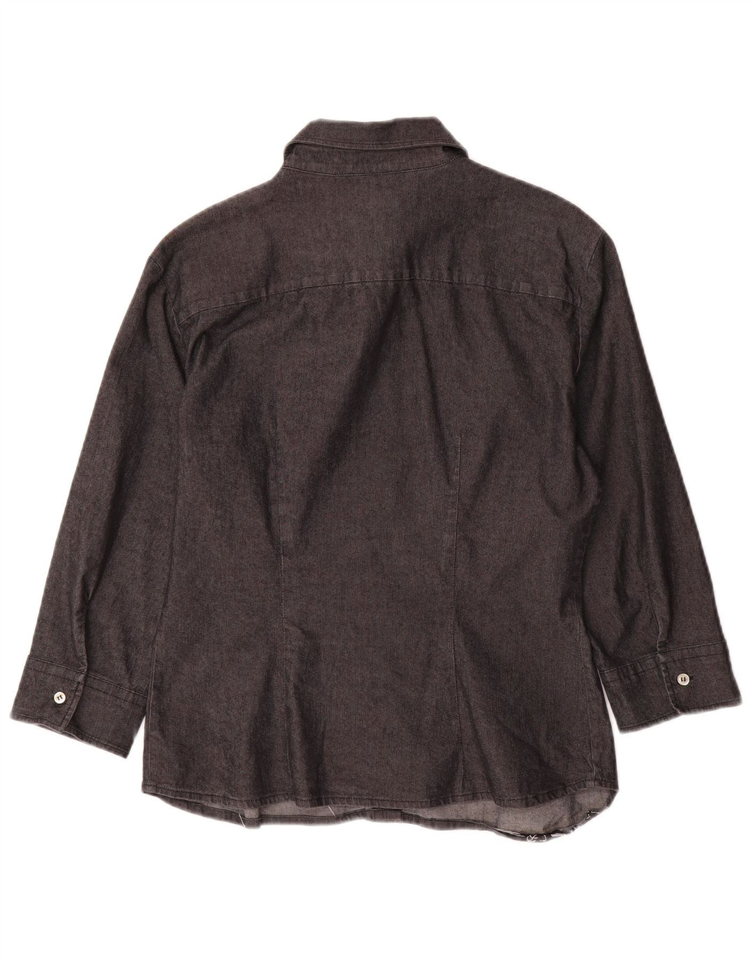 Cămașă pentru femei BENETTON cu mâneci 3/4 UK 10, bumbac gri mic