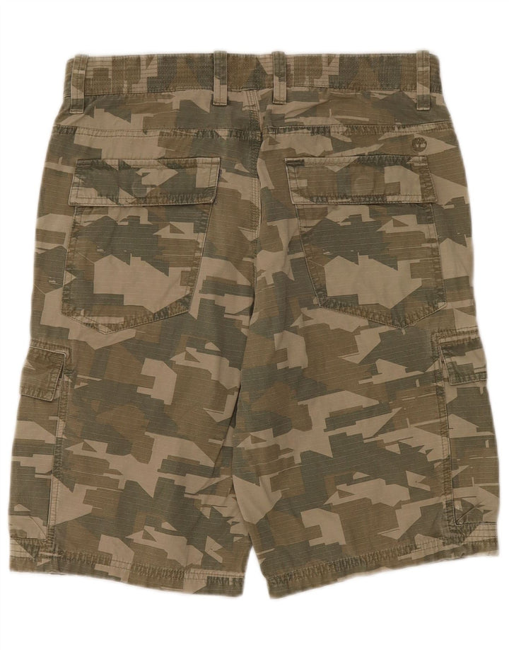 Pantaloni scurți cargo TIMBERLAND pentru bărbați W31, bumbac camuflaj mediu kaki