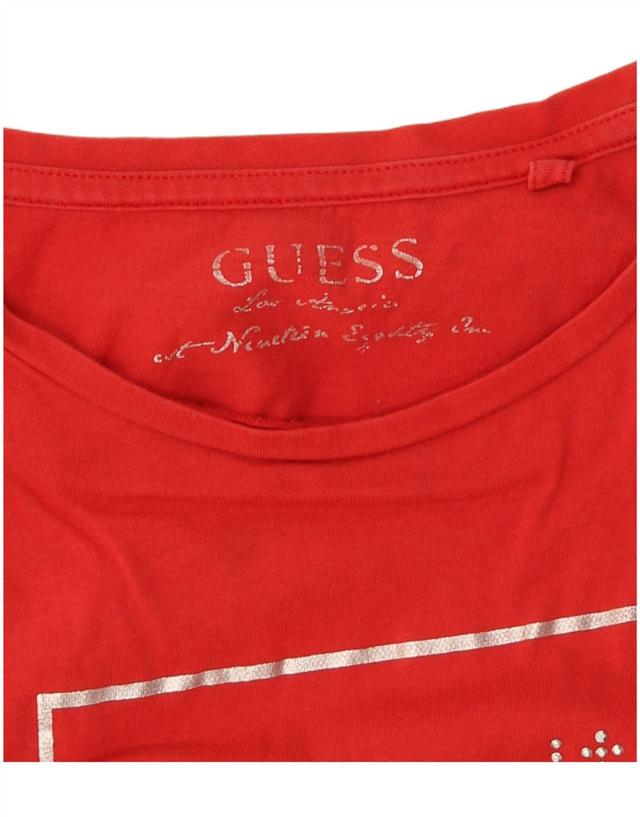 Tricou grafic Guess pentru femei Top UK 12 Medium Red