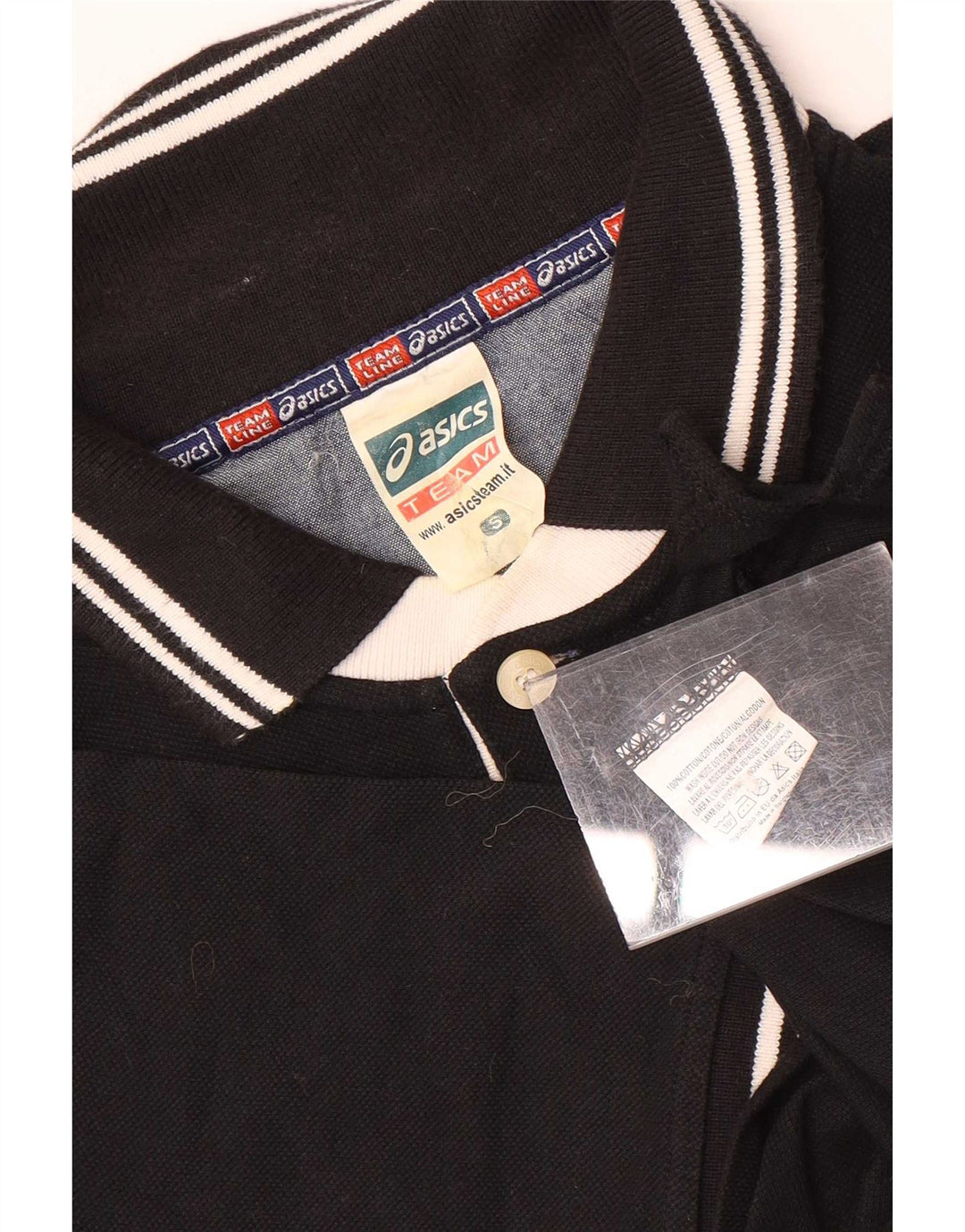 Tricou polo Asics Rugby pentru bărbați, bumbac negru mic