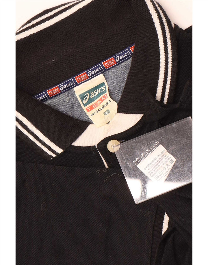 Tricou polo Asics Rugby pentru bărbați, bumbac negru mic