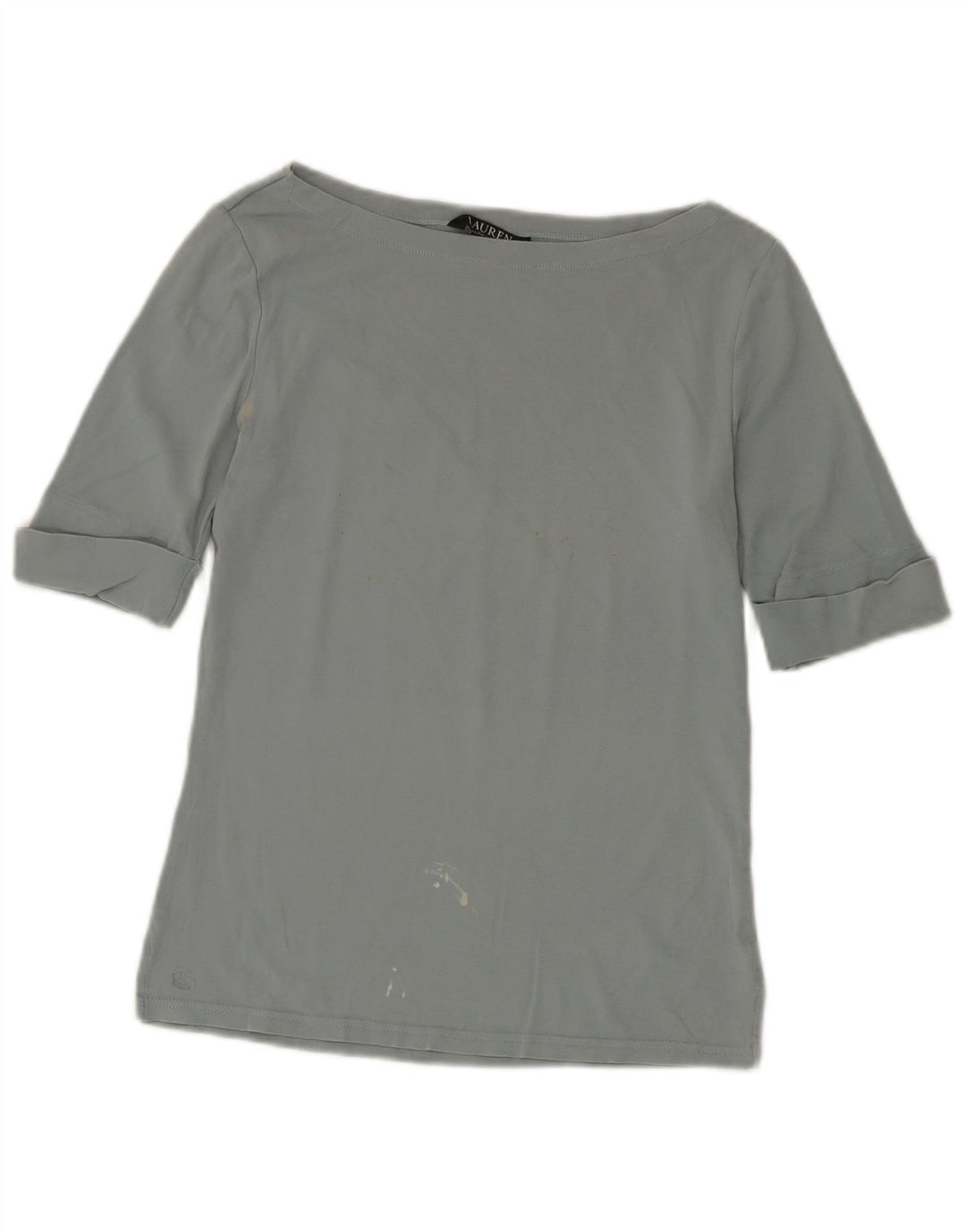 Top pentru femei Ralph Lauren cu mâneci 3/4 UK 12, gri mediu