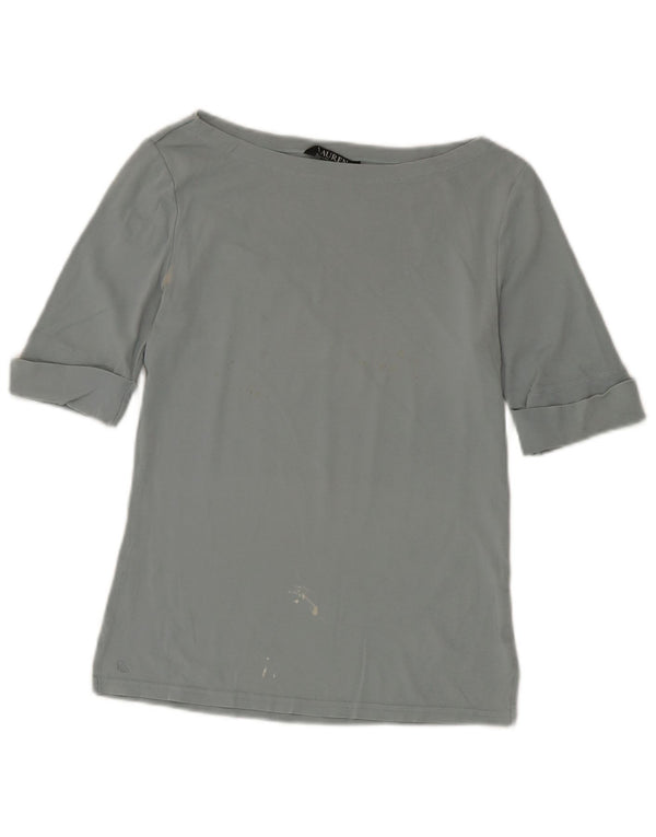 Top pentru femei Ralph Lauren cu mâneci 3/4 UK 12, gri mediu