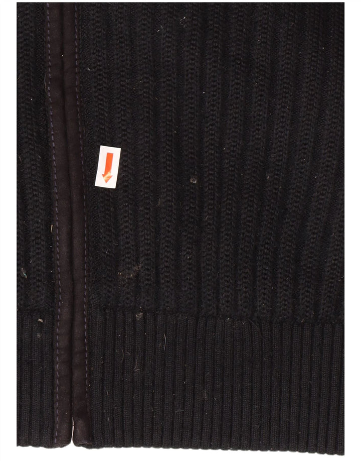 Pulover cardigan pentru bărbați Pierre Cardin IT 56 XL Poliester negru