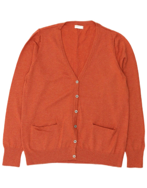 Pulover cardigan pentru femei Fat Face UK 12 Lână portocalie medie