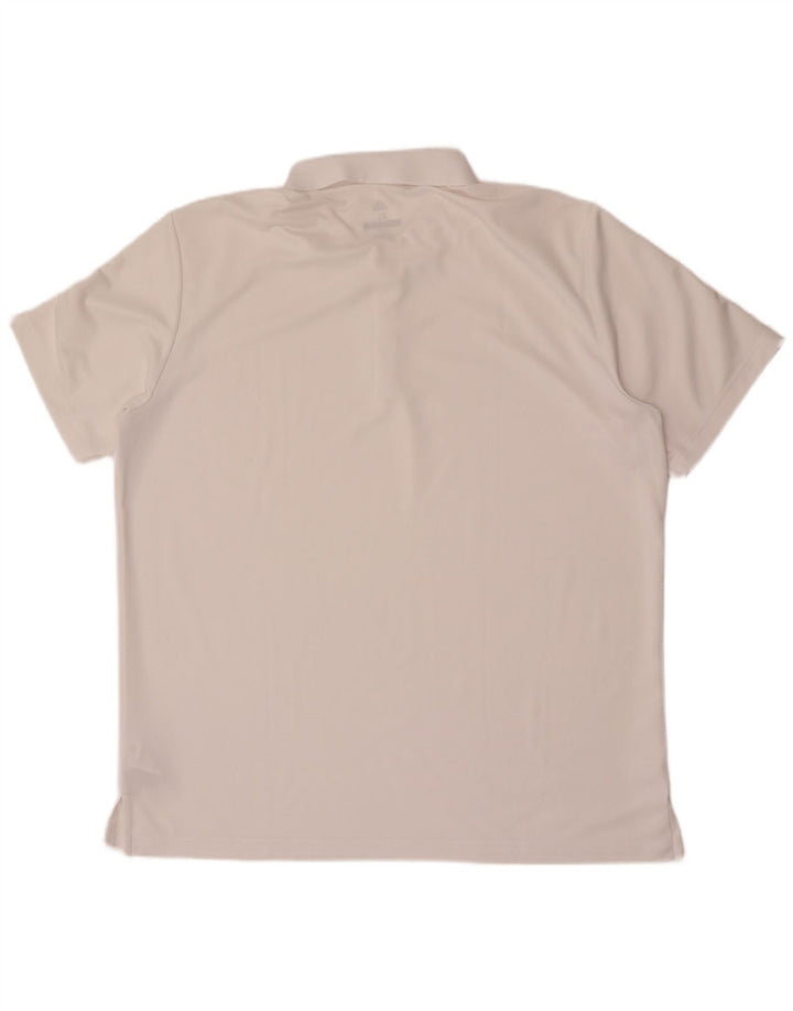 Polo de golf pentru bărbați Adidas XL, poliester alb