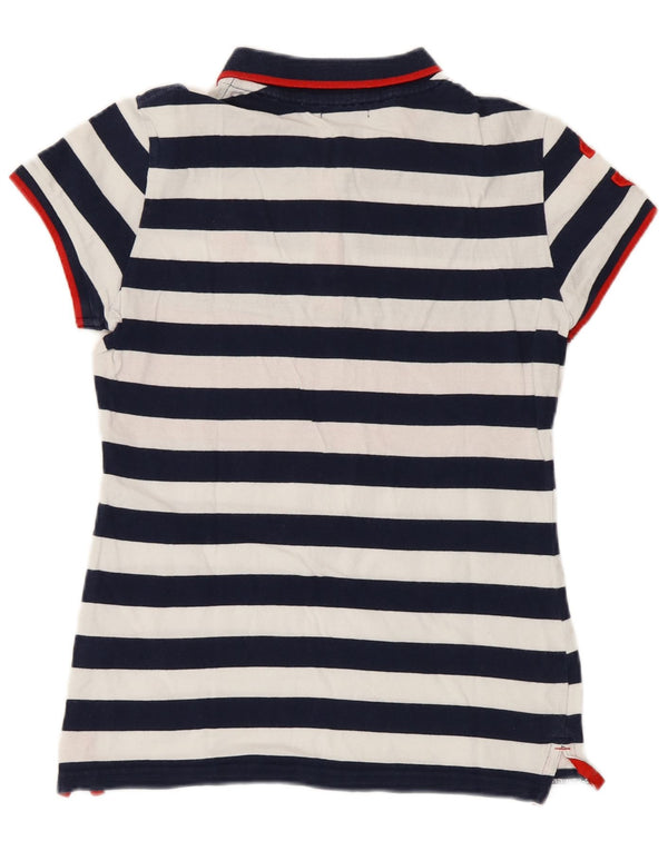 U.S. Polo Assn. Tricou polo pentru femei UK 12 Medium bleumarin din bumbac cu dungi