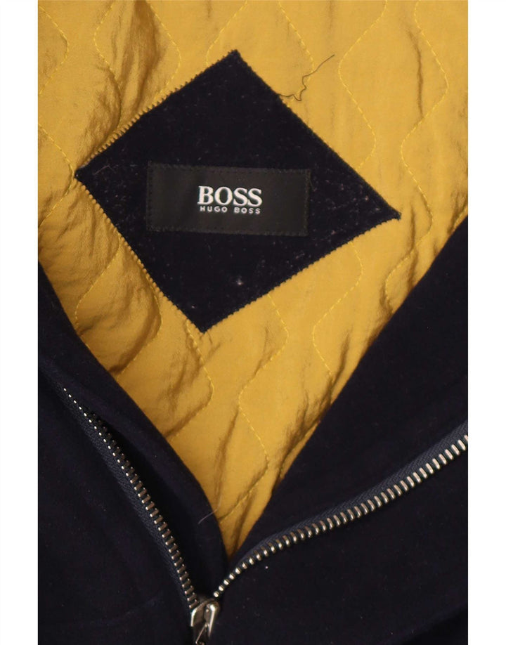 Jachetă Bomber Bărbați Hugo Boss IT 48 Mediu Lână Bleumarin