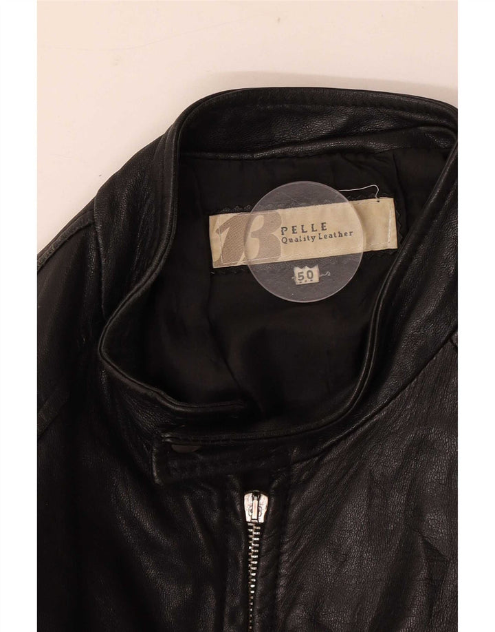 Jachetă din piele pentru bărbați Bata IT 50 Medium Black