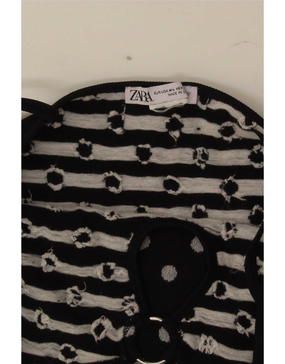 Top camis pentru femei Zara UK 12 Medium Black Polka Dot