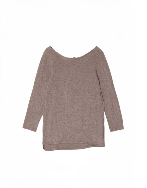 Massimo Dutti Femei Top 3/4 Maneca UK 12 Medium Gri Viscoza