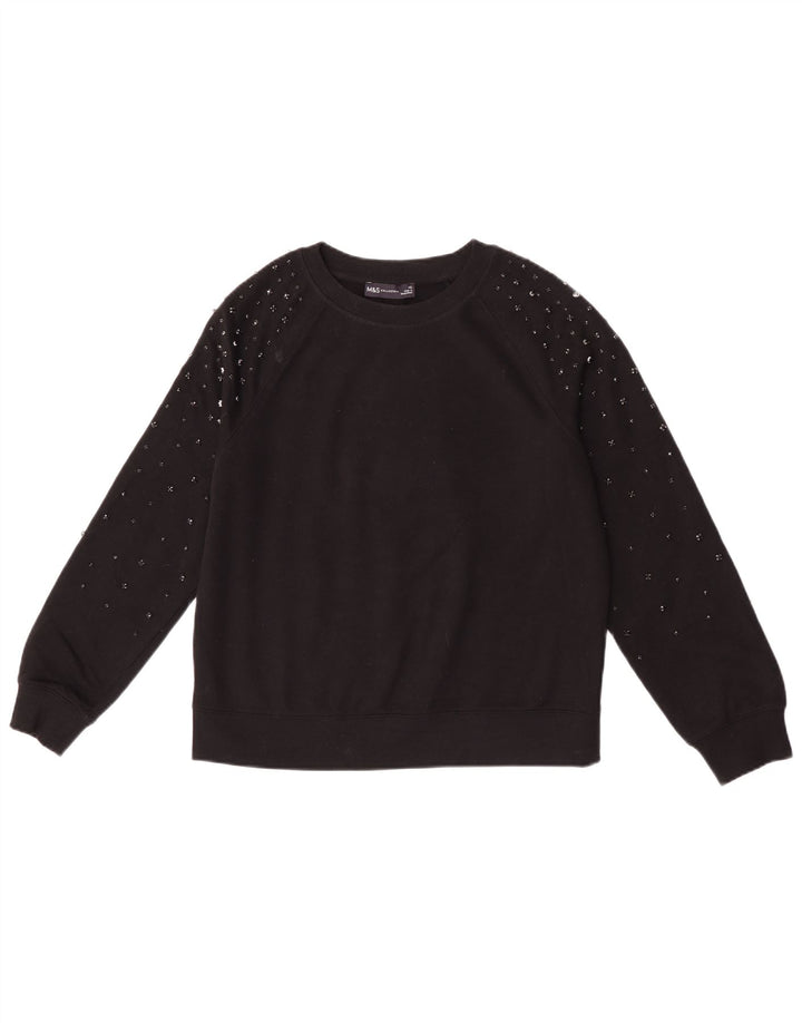 Pulover supradimensionat pentru femei Marks & Spencer UK 6 XS bumbac negru