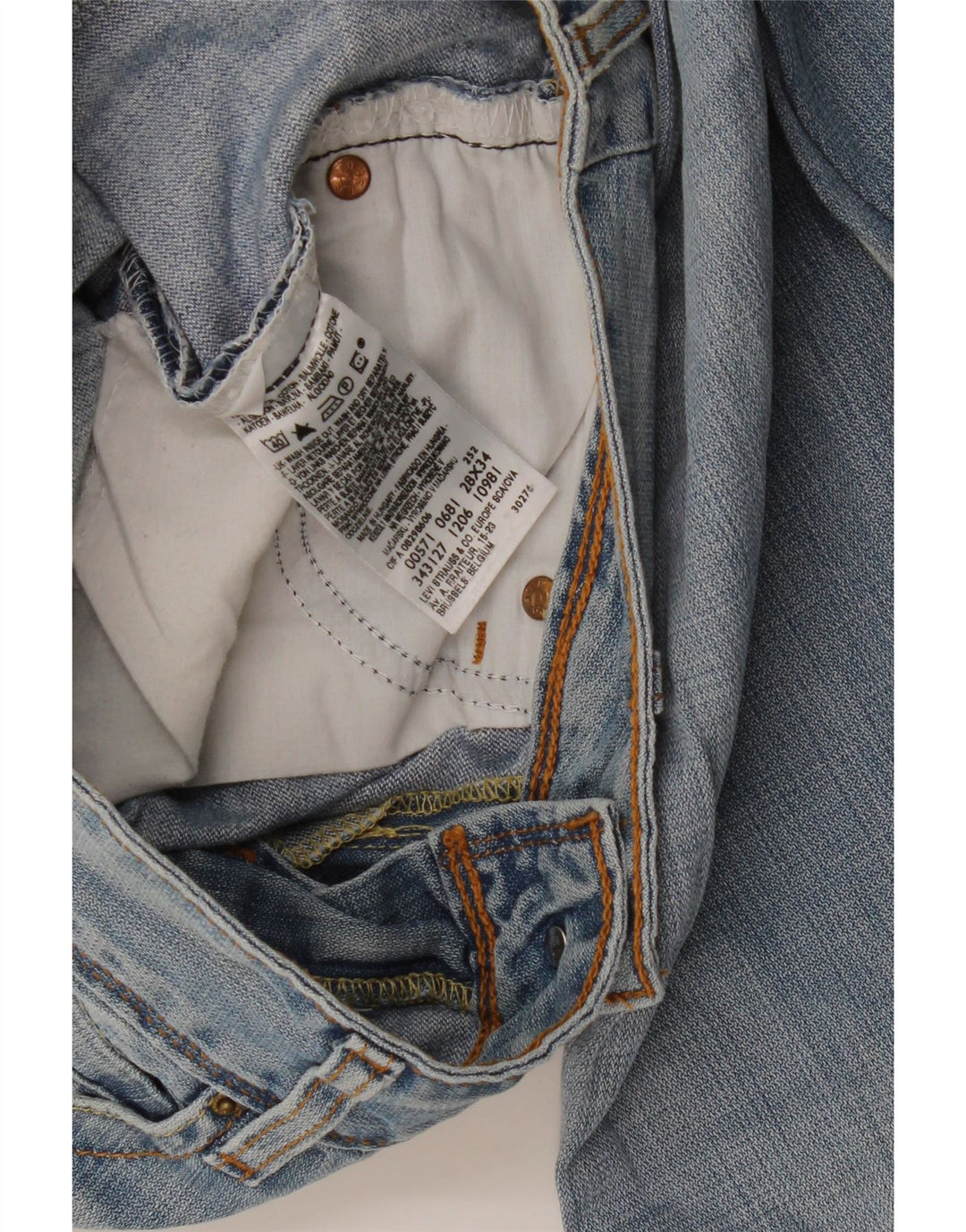Blugi Levi's 571 Slim W28 L34 Bumbac albastru