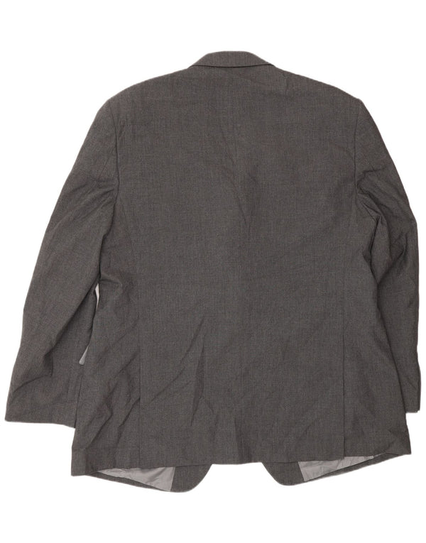 Marks & Spencer jachetă pentru bărbați cu 2 nasturi, UK 48 2XL, poliester gri