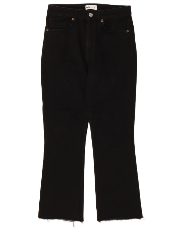 Blugi Zara Femei Bootcut EU 40 Medium W30 L27 Negri