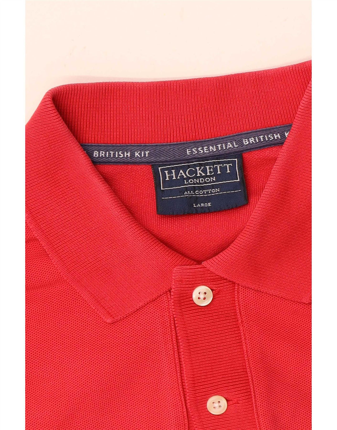 Tricou polo cu grafică Hackett pentru bărbați, mare, roșu, din bumbac color bloc