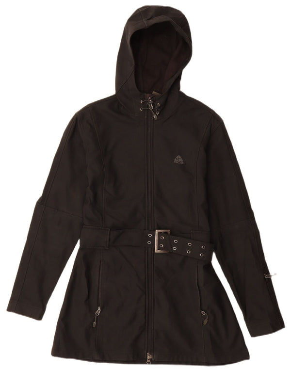 Jachetă de vânt cu glugă NIKE pentru femei UK 12 Poliester mediu negru