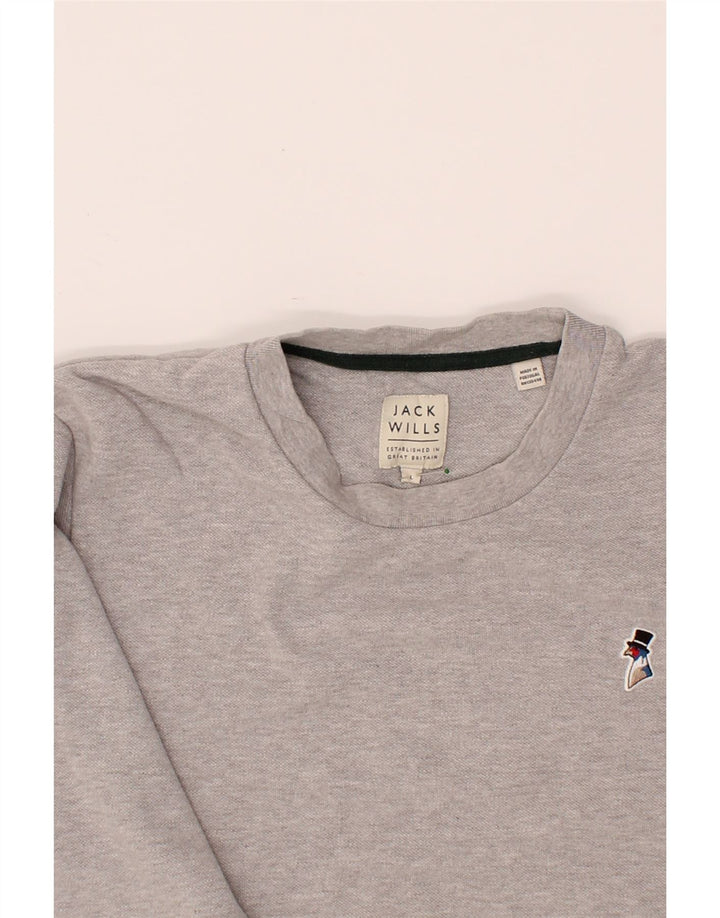 JACK WILLS Mens Sweatshirt Jumper Large Grey Vintage Jack Wills and Second-Hand Jack Wills from Messina Hembry 