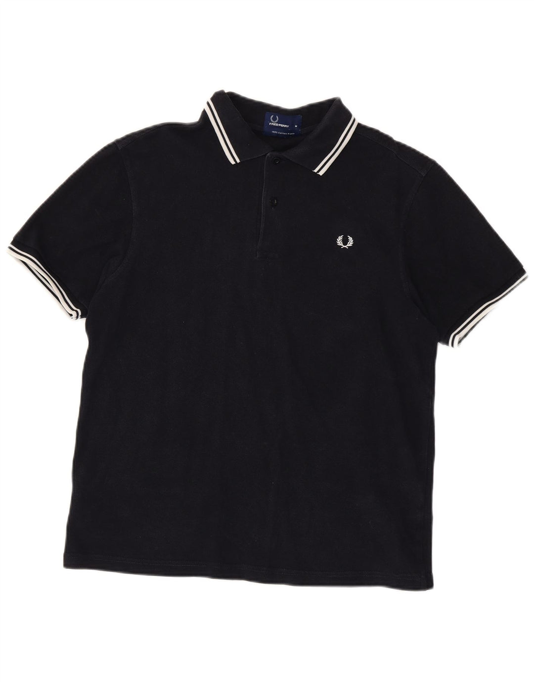 Cămașă polo Fred Perry pentru bărbați, bumbac mediu albastru bleumarin